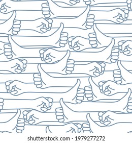 Seamless pattern of simple hand illustrations,,
