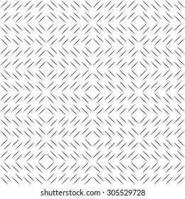 Seamless pattern. Simple linear texture. Regularly repeating geometrical elements, shapes, thin lines, rhombuses, diamonds. Monochrome. Backdrop. Web. Vector element of graphic design