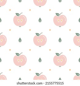 Patrón sin inconvenientes con simples iconos minimalistas de manzana para impresiones, fondos de pantalla, conceptos móviles y aplicaciones web