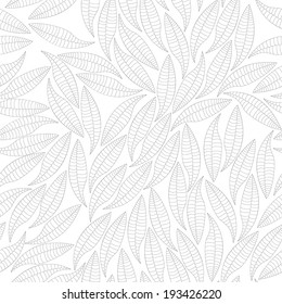 seamless pattern simple monochrome leaves. vector illustration