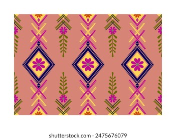 Nahtloses Muster, einfache Navajo, Folk, Fischgrätendesign für Teppich, Textil, Boden und Hintergrund.