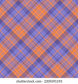 Seamless pattern in simple orange and violet colors for plaid, fabric, textile, clothes, tablecloth and other things. Vector image. 2