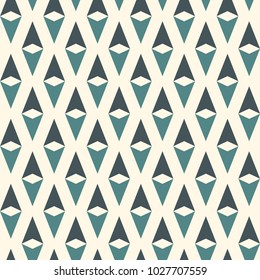 Seamless pattern with simple ornament. Argyle wallpaper. Rhombuses and lozenges motif. Repeated geometric figures abstract background. Modern style digital paper, textile print, page fill. Vector art