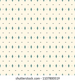 Seamless pattern with simple ornament. Mini diamonds motif. Repeated rhombuses abstract background. Minimalist geometric wallpaper. Vector modern style simple digital paper, textile print, page fill