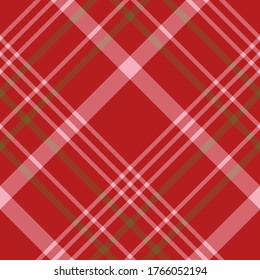 Seamless pattern in simple red, brown and pink colors for plaid, fabric, textile, clothes, tablecloth and other things. Vector image. 2