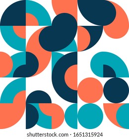 Seamless pattern with simple shape and figure. Scandinavian style. Modern design template for web, presentation, branding package, fabric print, wallpaper