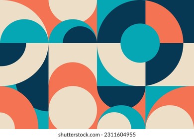 Seamless pattern with simple shape and figure. Scandinavian style. Modern design template for web, presentation, branding package, fabric print, wallpaper. eps 10