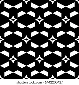 Seamless pattern. Simple shapes background. Stars, figures ornament. Ethnic wallpaper. Geometrical backdrop. Digital paper, web designing, textile print, abstract. Vector artwork.