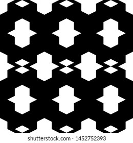 Seamless pattern. Simple shapes background. Geometrical backdrop. Polygons motif. Rhombuses, figures ornament. Geometric wallpaper. Digital paper, textile print, web design, abstract. Vector artwork.