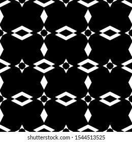 Seamless pattern. Simple shapes background. Polygons wallpaper. Rhombuses, stars, figures ornament. Geometrical backdrop. Digital paper, web designing, textile print. Vector.