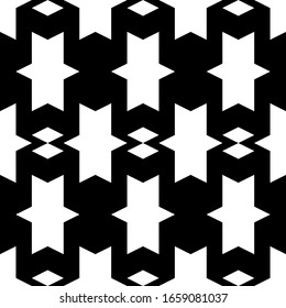 Seamless pattern. Simple shapes background. Geometrical backdrop. Polygons motif. Rhombuses, figures ornament. Geometric wallpaper. Digital paper, textile print, web design, abstract. Vector artwork.