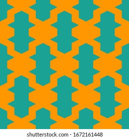 Seamless pattern. Simple shapes background. Geometrical backdrop. Polygons motif. Figures ornament. Geometric wallpaper. Digital paper, textile print, web design, abstract illustration. Vector.