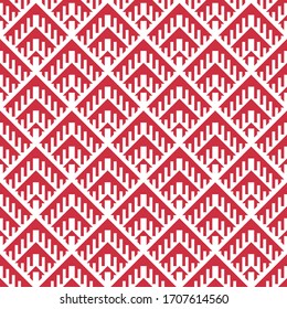 Seamless pattern. Simple shapes image. Ethnic ornament. Repeated figures wallpaper. Textile print, web design, abstract backdrop, artwork illustration. Tribal background. Folk motif. Vector art.