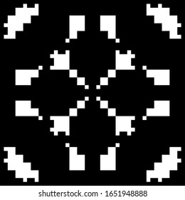 Seamless pattern. Simple shapes ornament. Tribe motif. Ethnic background. Tribal wallpaper. Figures, squares, polygons. Ancient backdrop. Digital paper, web design, textile print, abstract. Vector.