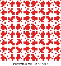 Seamless pattern. Simple shapes ornament. Ethnic background. Tribal wallpaper. Figures, squares image. Tribe motif. Ancient backdrop. Digital paper, web design, textile print, abstract. Vector