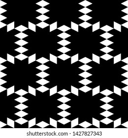 Seamless pattern. Simple shapes wallpaper. Rhombuses, figures ornament. Polygons background. Geometrical backdrop. Digital paper, web designing, textile print. Vector.