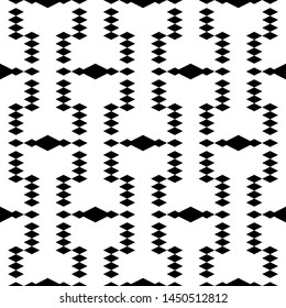 Seamless pattern. Simple shapes wallpaper. Rhombuses, figures ornament. Polygons background. Geometrical backdrop. Digital paper, web designing, textile print. Vector.