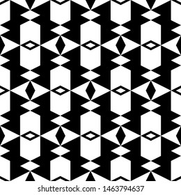 Seamless pattern. Simple shapes wallpaper. Rhombuses, figures ornament. Polygons background. Geometrical backdrop. Digital paper, web designing, textile print, abstract. Vector artwork.