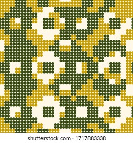 Seamless pattern. Simple shapes wallpaper. Figures background. Circles ornament. Dots motif. Geometrical backdrop. Digital paper, web designing, textile print. Vector .