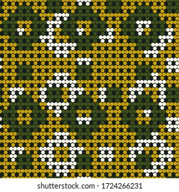 Seamless pattern. Simple shapes wallpaper. Digital paper, web designing, textile print. Figures background. Dots motif. Geometrical backdrop. Circles ornament. Vector