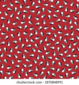 Seamless pattern of simple skull,