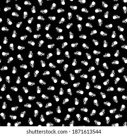Seamless pattern of simple skull,