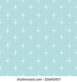 Seamless pattern with simple snowflakes 1