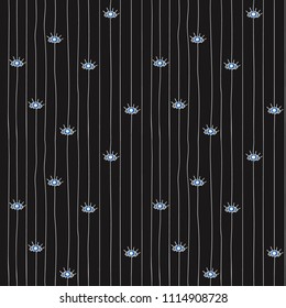 Seamless pattern in the simple style eyes with line. Pattern for fashion with eyes. The template for the cover fabric, books. Modern design for the fabric.