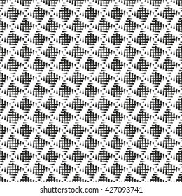 Seamless pattern. Simple texture with the repeating geometrical shapes, dots. Monochrome. Backdrop. Web. Vector element of graphic design