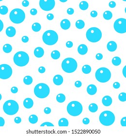 Seamless pattern with simple water bubbles 