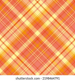 Seamless pattern in simple yellow and orange colors for plaid, fabric, textile, clothes, tablecloth and other things. Vector image. 2