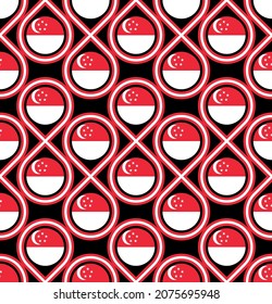 seamless pattern of singapore flag. vector illustration
