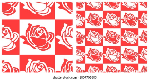 Seamless pattern in single layer of rose.