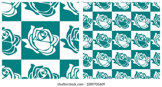 Seamless pattern in single layer of rose.