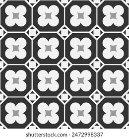 seamless pattern sino portuguese gray flower2