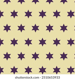 Seamless pattern of six-pointed stars beige background. For home decor, fabrics and wallpaper