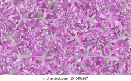 Seamless pattern. Six-sided snowflakes. Paints of ice and winter. Blue shades.