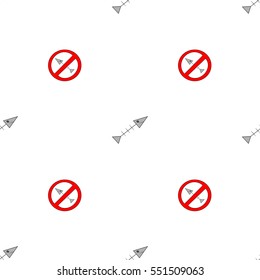 seamless pattern of skeleton fish and marks "the skeletons of fish is prohibited"