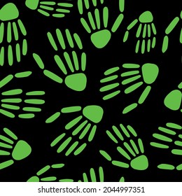  seamless pattern of Skeleton hand. bones pattern. Design for Halloween and day of the Dead