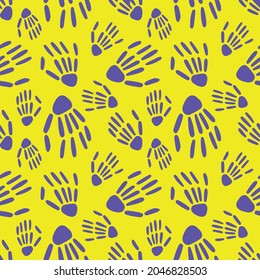  seamless pattern of Skeleton hand. bones pattern. Design for Halloween and day of the Dead