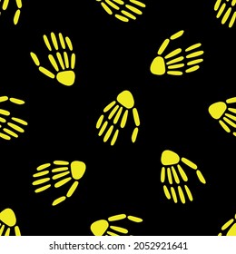  seamless pattern of Skeleton hand. bones pattern. Design for Halloween and day of the Dead