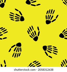  seamless pattern of Skeleton hand. bones pattern. Design for Halloween and day of the Dead
