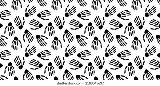  seamless pattern of Skeleton hands. bones pattern. Design for Halloween and day of the Dead. Vector illustration