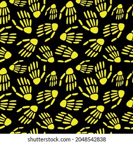  seamless pattern of Skeleton hands. Design for Halloween and day of the Dead. Vector illustration