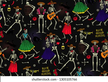 Seamless pattern and skeletons