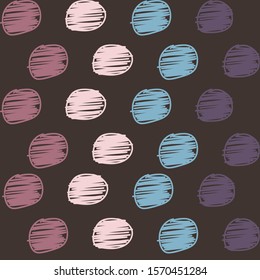 Seamless pattern with sketch circles.