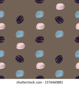 Seamless pattern with sketch circles.
