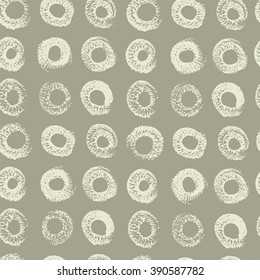 Seamless pattern with sketch circles.