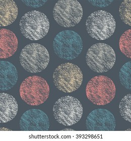 Seamless pattern with sketch circles.