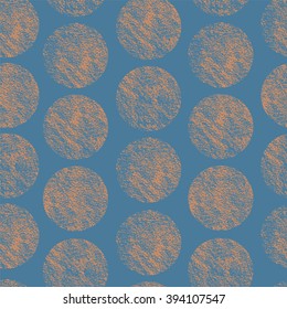 Seamless pattern with sketch circles.